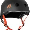 S1 Helmets S1 Lifer Helmet Black Matte With Orange Straps Helmets X Pads