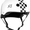 S1 Helmets S1 Lifer Helmet White Gloss With Checkers